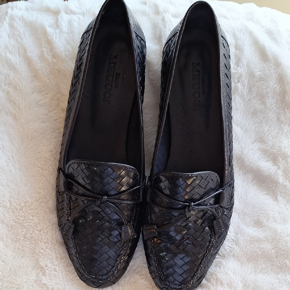 Sesto Meucci Black Woven Flats